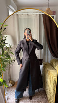 Manteau Long Tailleur Cintré – noir