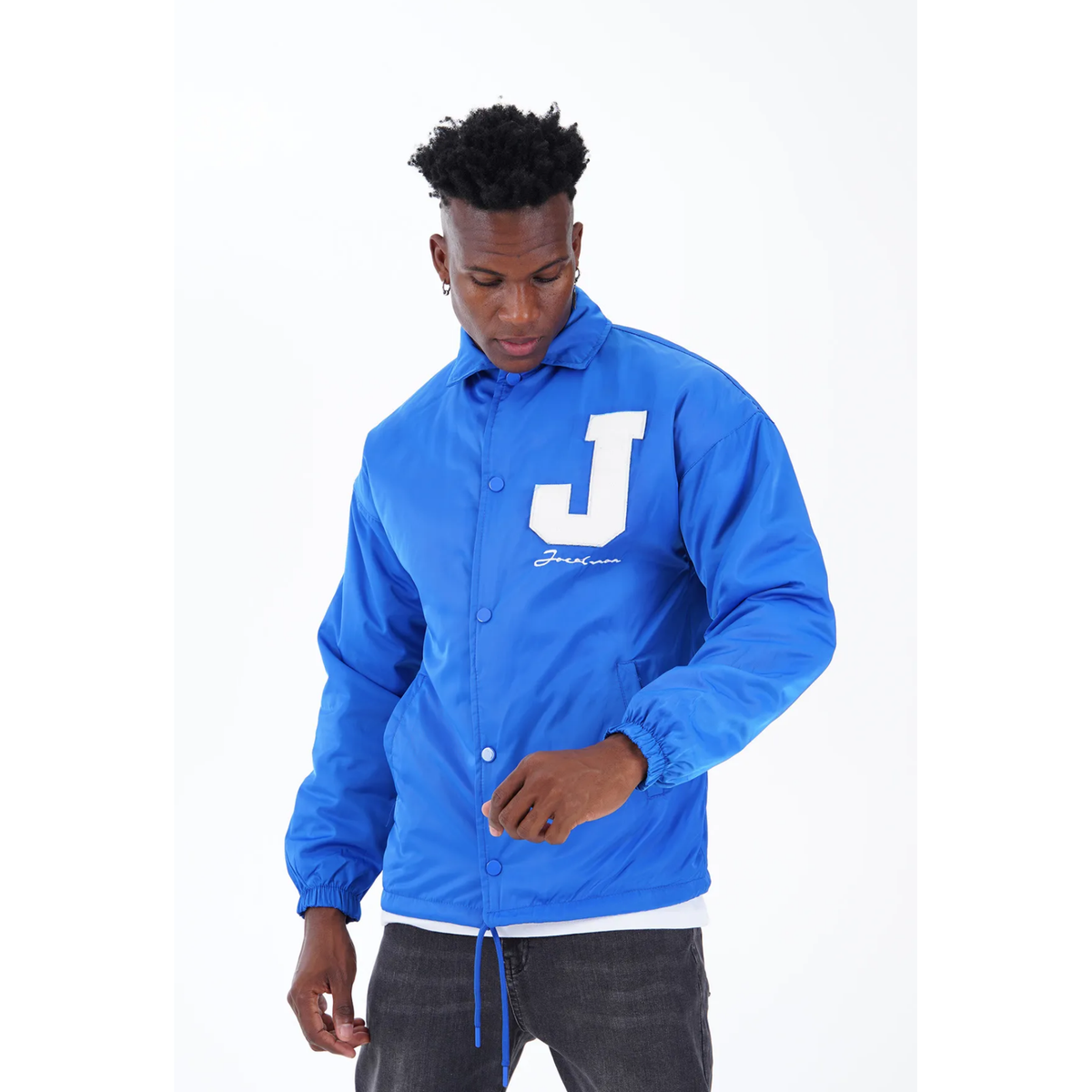 Veste légère homme bleue mi-saison élégante moderne Azayel