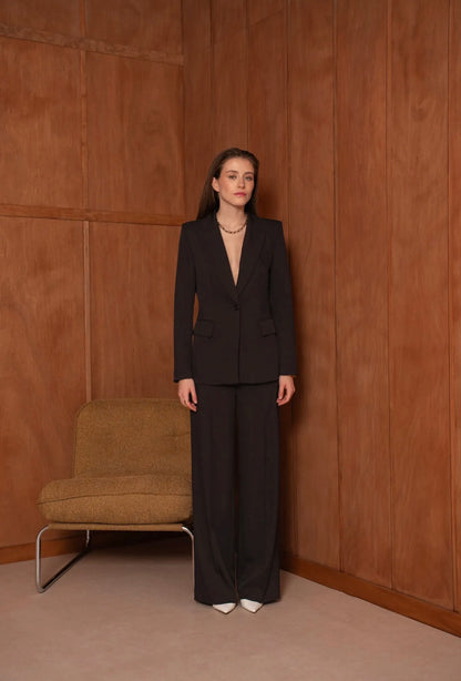 Tailleur Premium Noir – Blazer & Pantalon