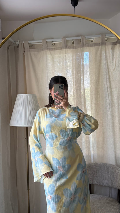 Robe à motifs VANILLE I Jaune