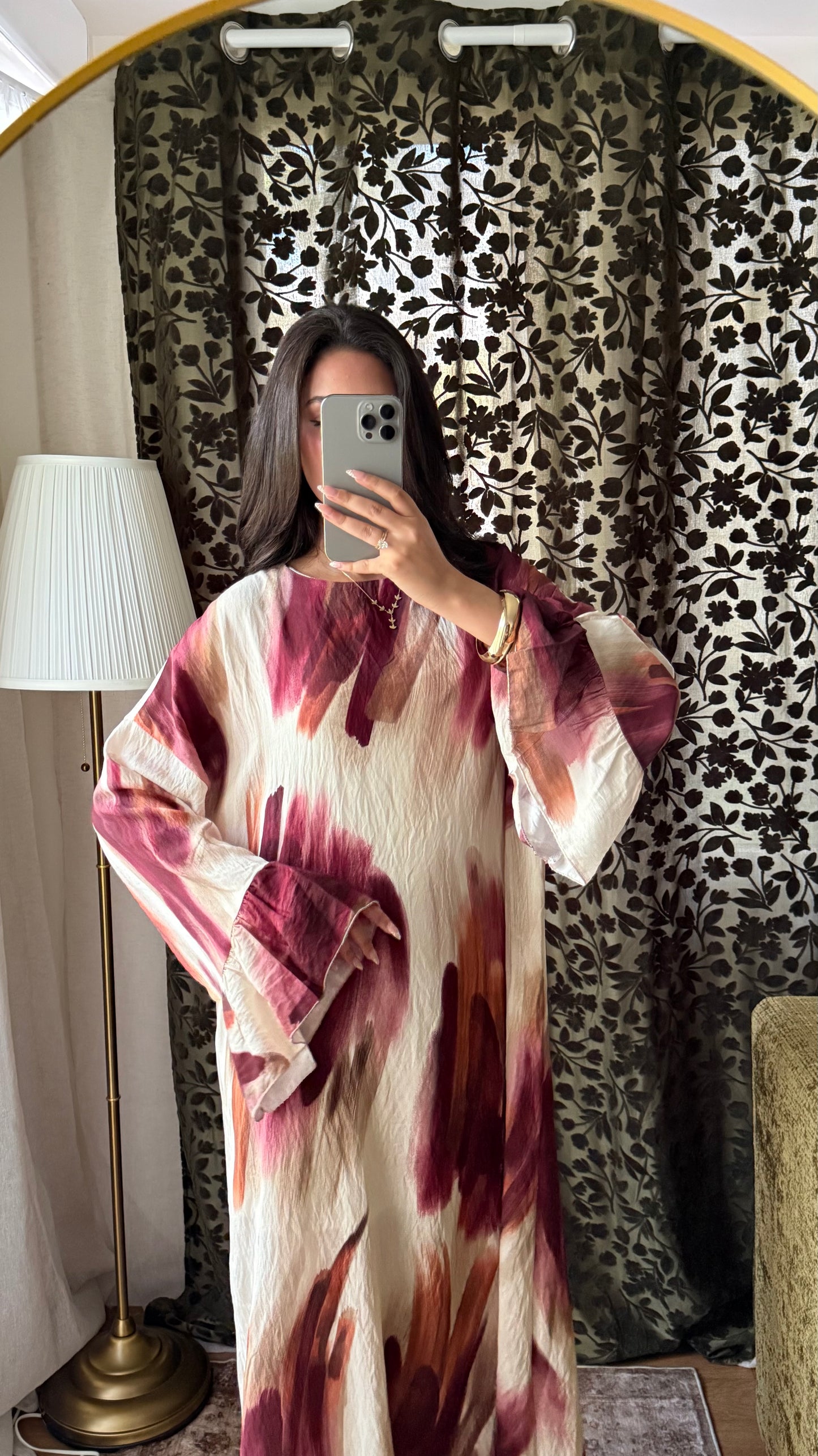 Robe Longue Imprimé Artistique