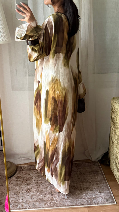 Robe Longue Imprimé Artistique