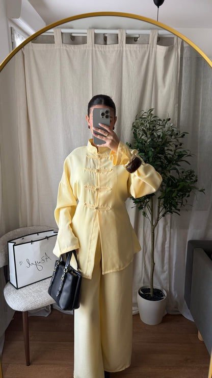 Ensemble pantalon Sakura / Jaune pastel