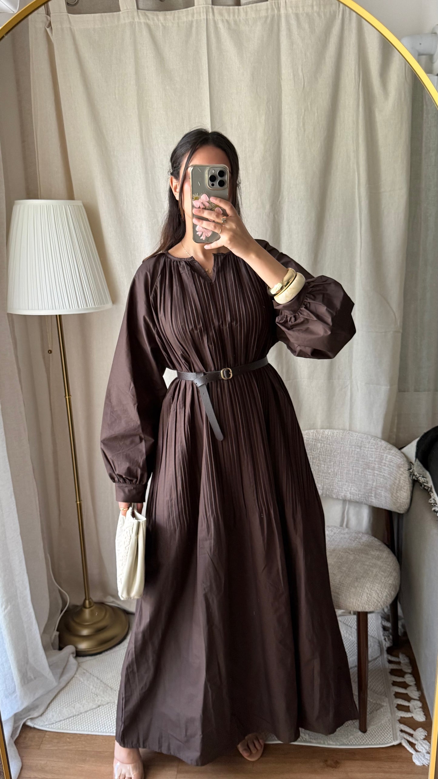 Robe sana 100% coton | Coffee