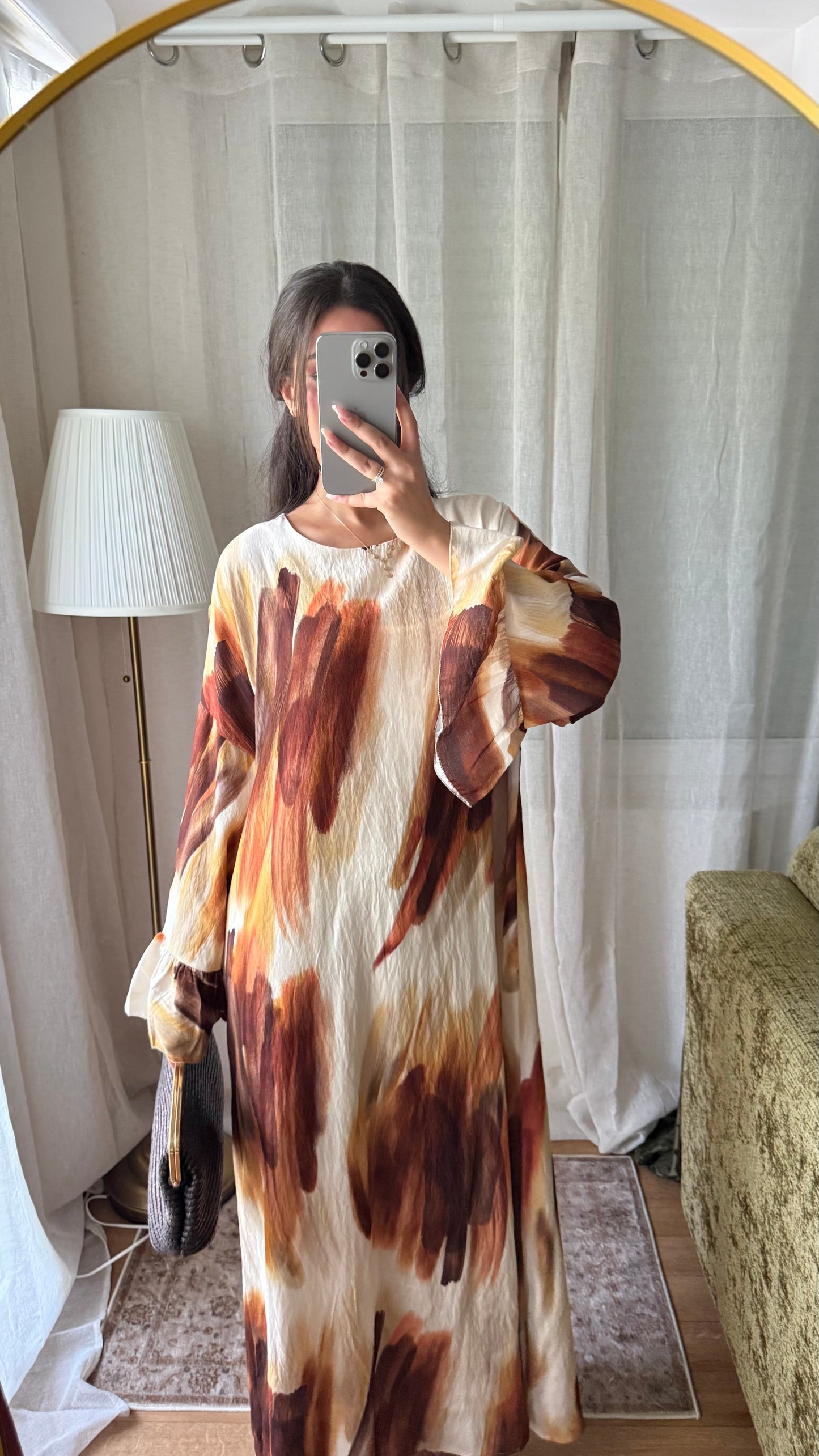 Robe Longue Imprimé Artistique
