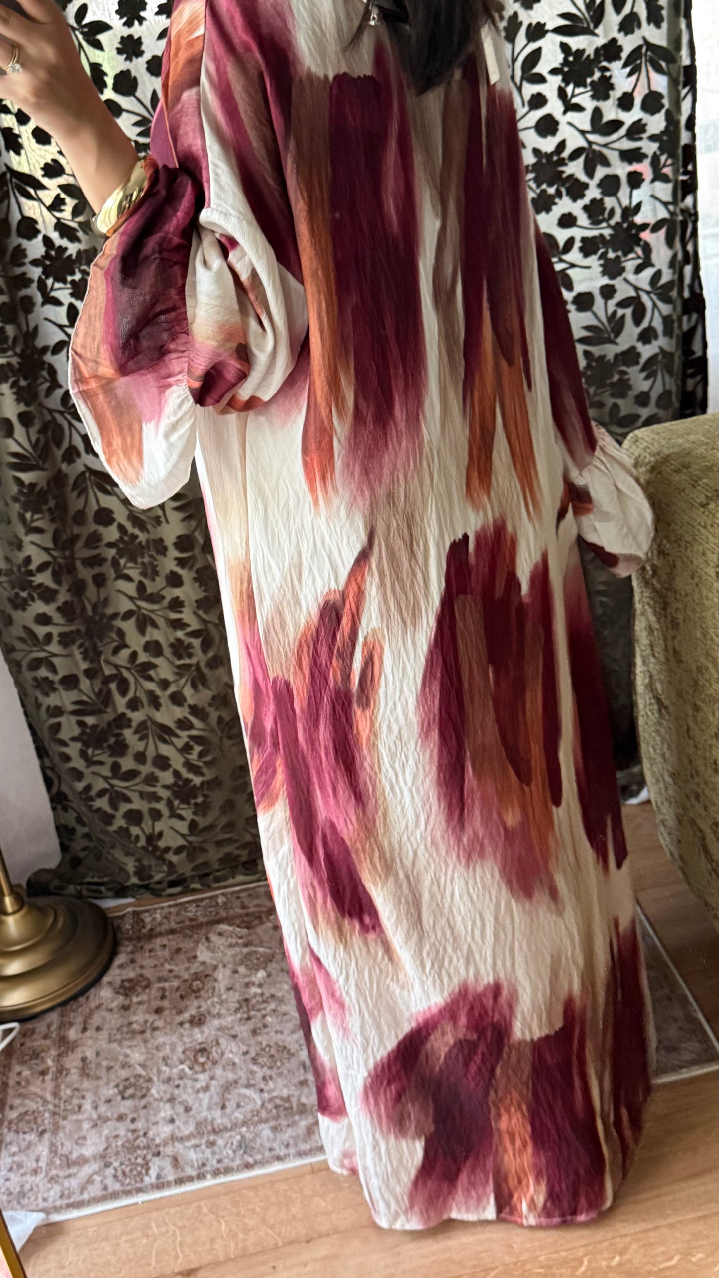 Robe Longue Imprimé Artistique