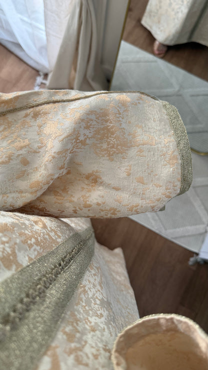 ROBE CAFTAN BROCARD BEIGE