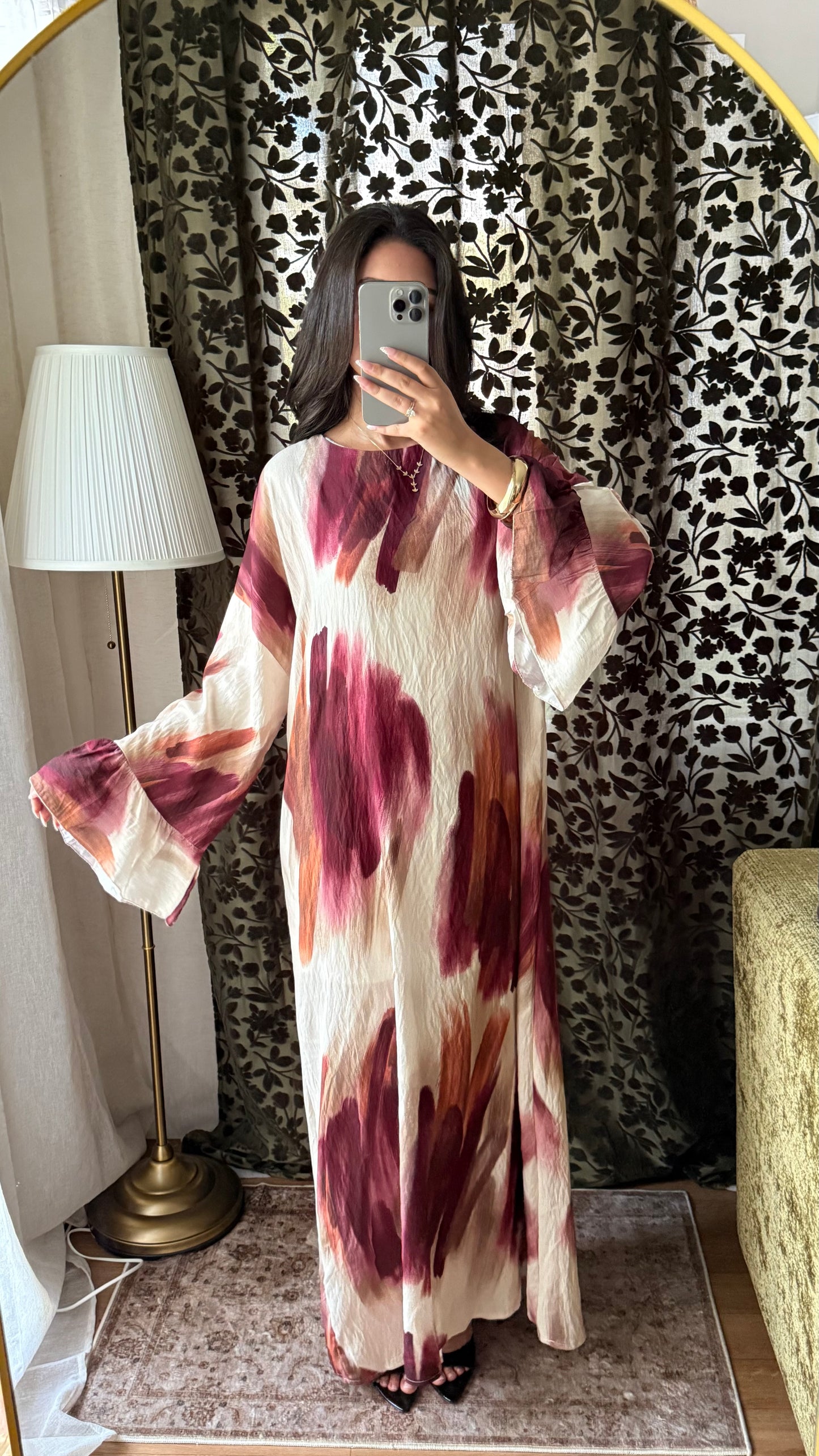 Robe Longue Imprimé Artistique