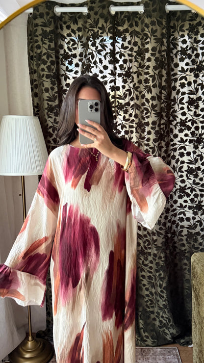 Robe Longue Imprimé Artistique
