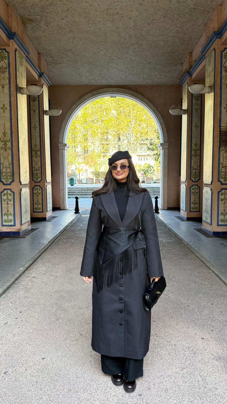 Manteau Long Tailleur Cintré – noir