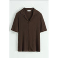 Ensemble chemise short marron homme style estival Azayel