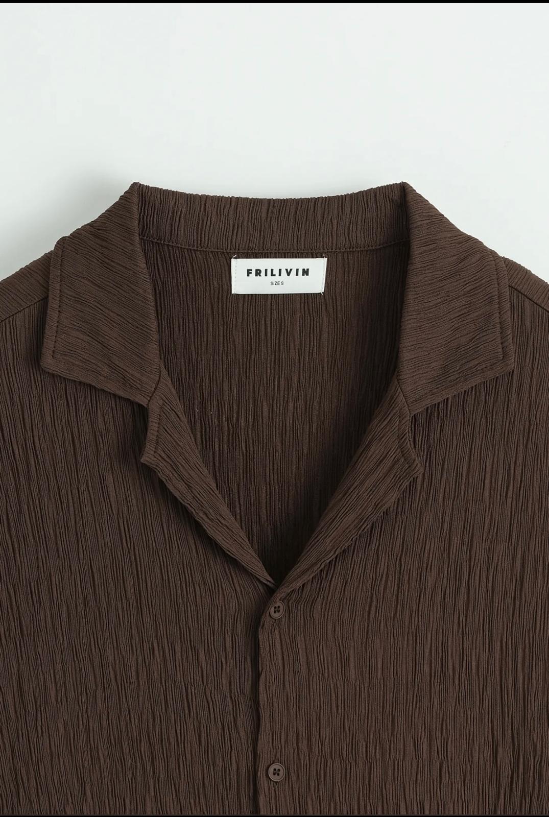 Ensemble Chemise & Short Marron