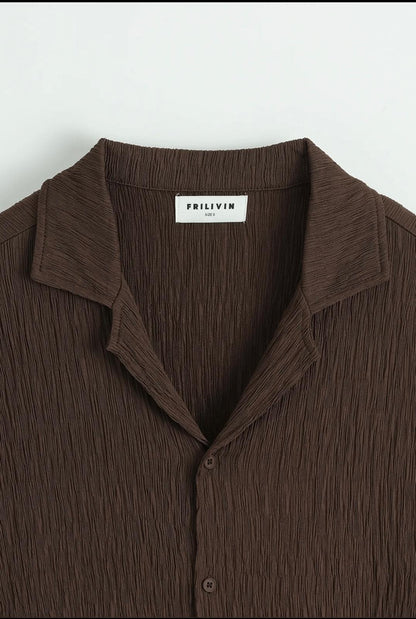 Ensemble Chemise & Short Marron