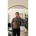 Pull col zippé coffee homme manches longues doux tendance Azayel