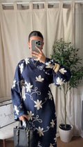 Robe Flora brodée / Marine